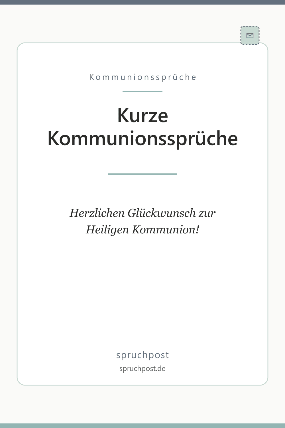 Spruchbild: Kurze Kommunionssprüche