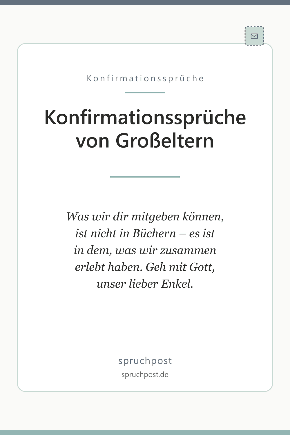 Spruchbild: Konfirmationssprüche von Großeltern