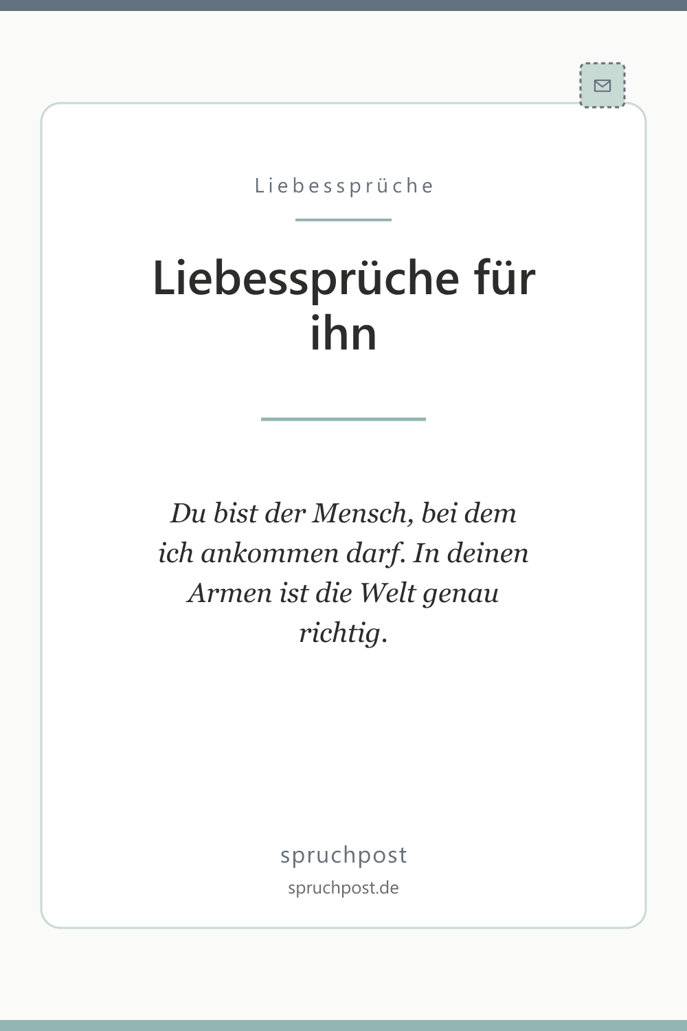 Spruchbild: Liebessprüche für ihn
