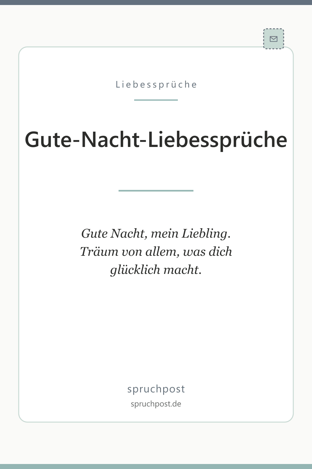 Spruchbild: Gute-Nacht-Liebessprüche
