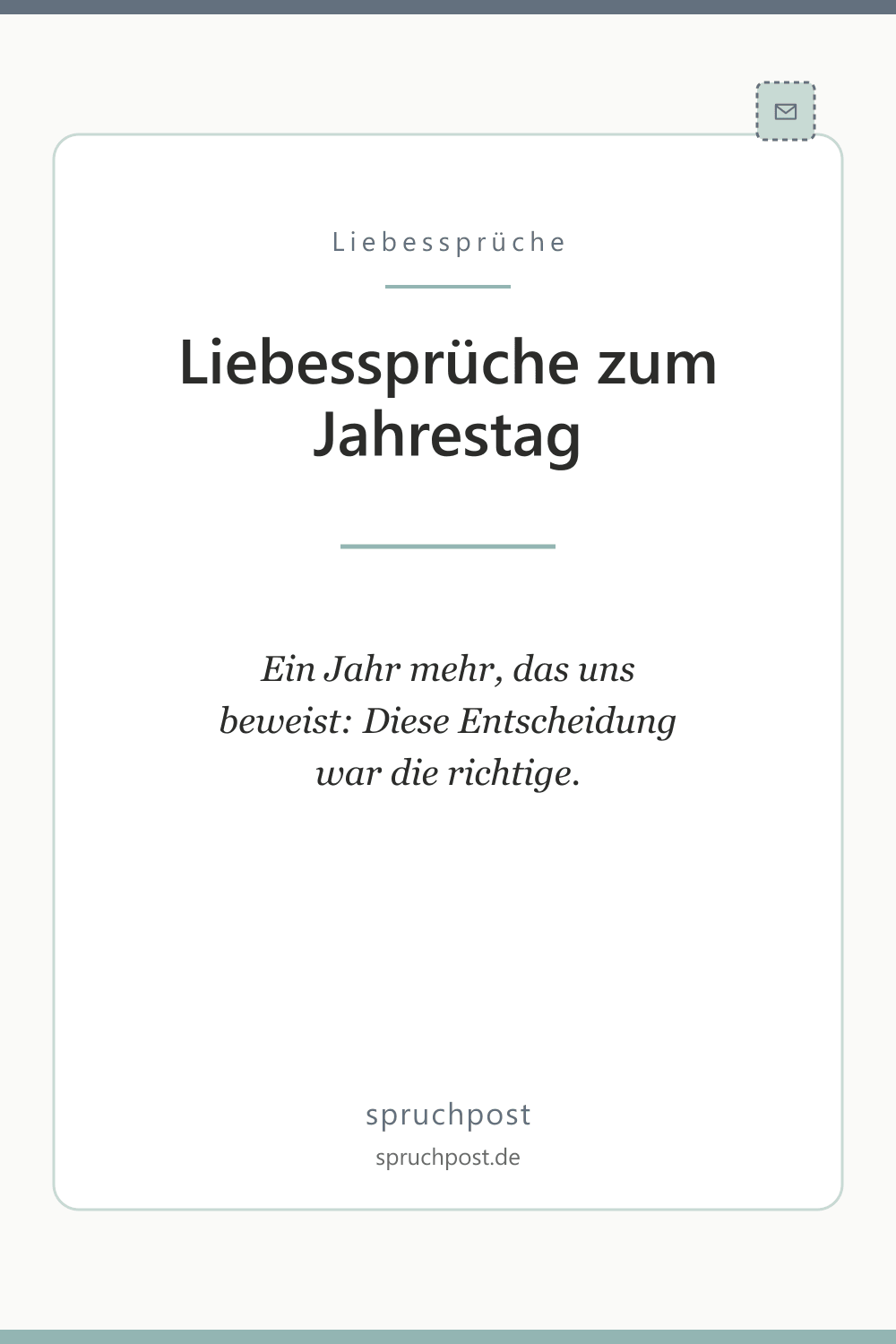 Spruchbild: Liebessprüche zum Jahrestag