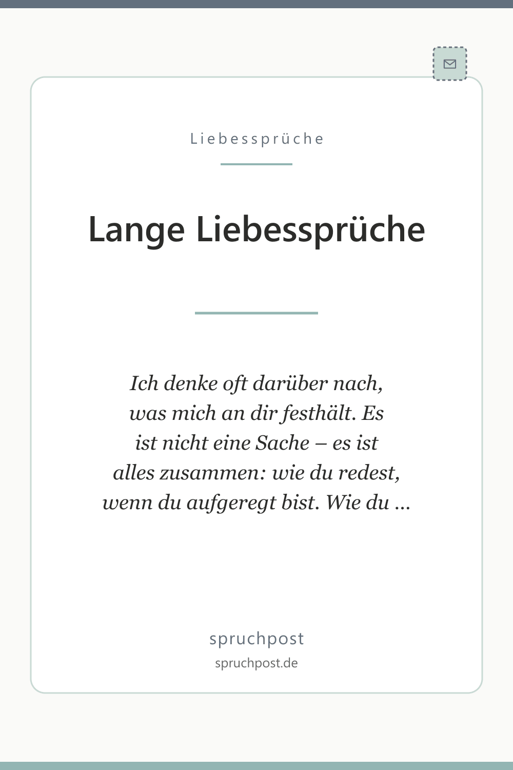 Spruchbild: Lange Liebessprüche