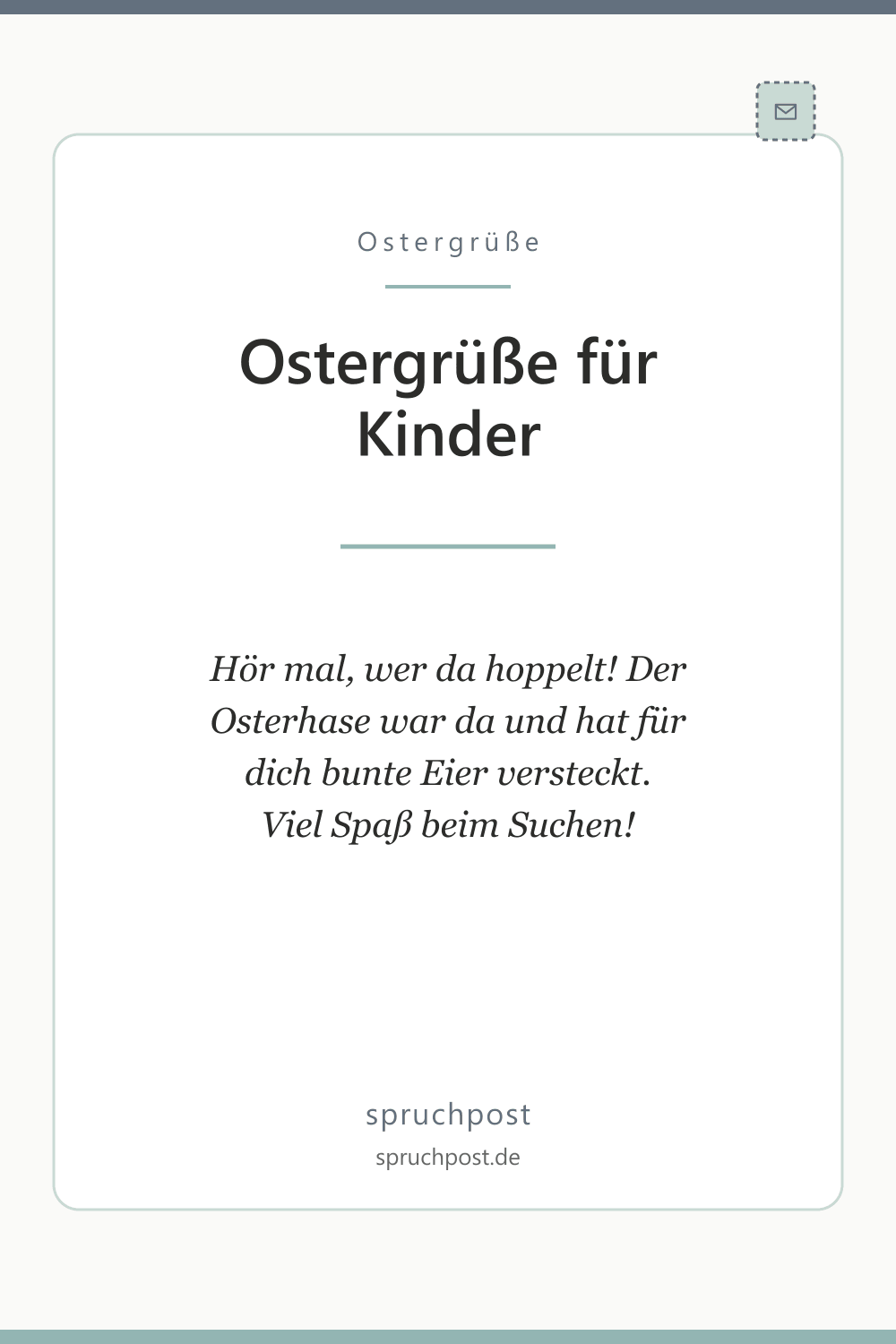 Spruchbild: Ostergrüße für Kinder