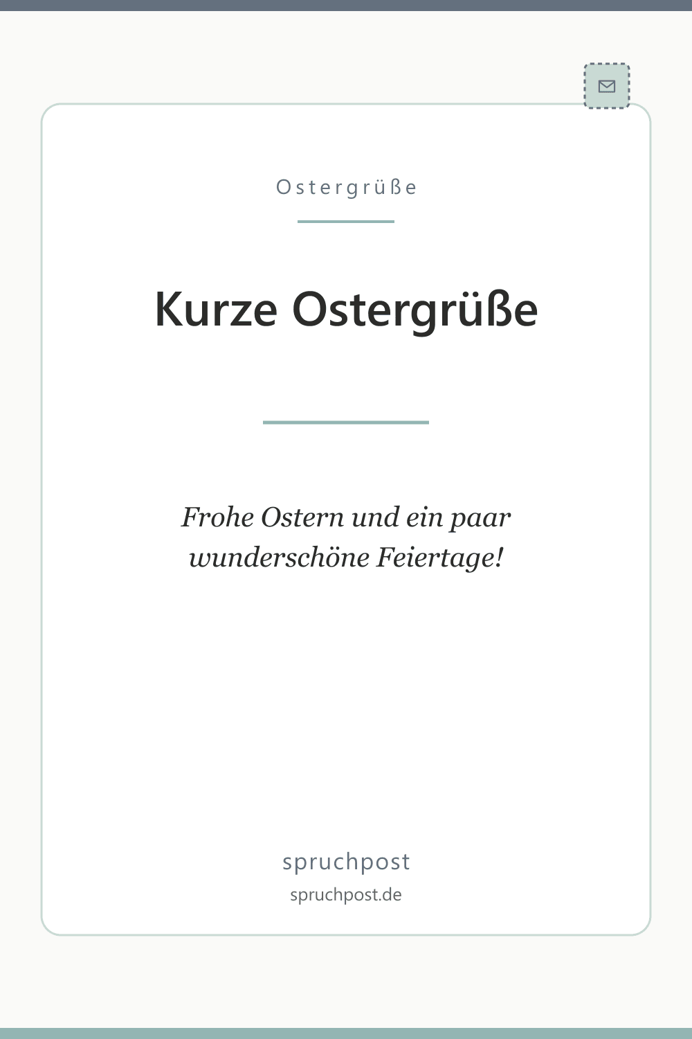 Spruchbild: Kurze Ostergrüße