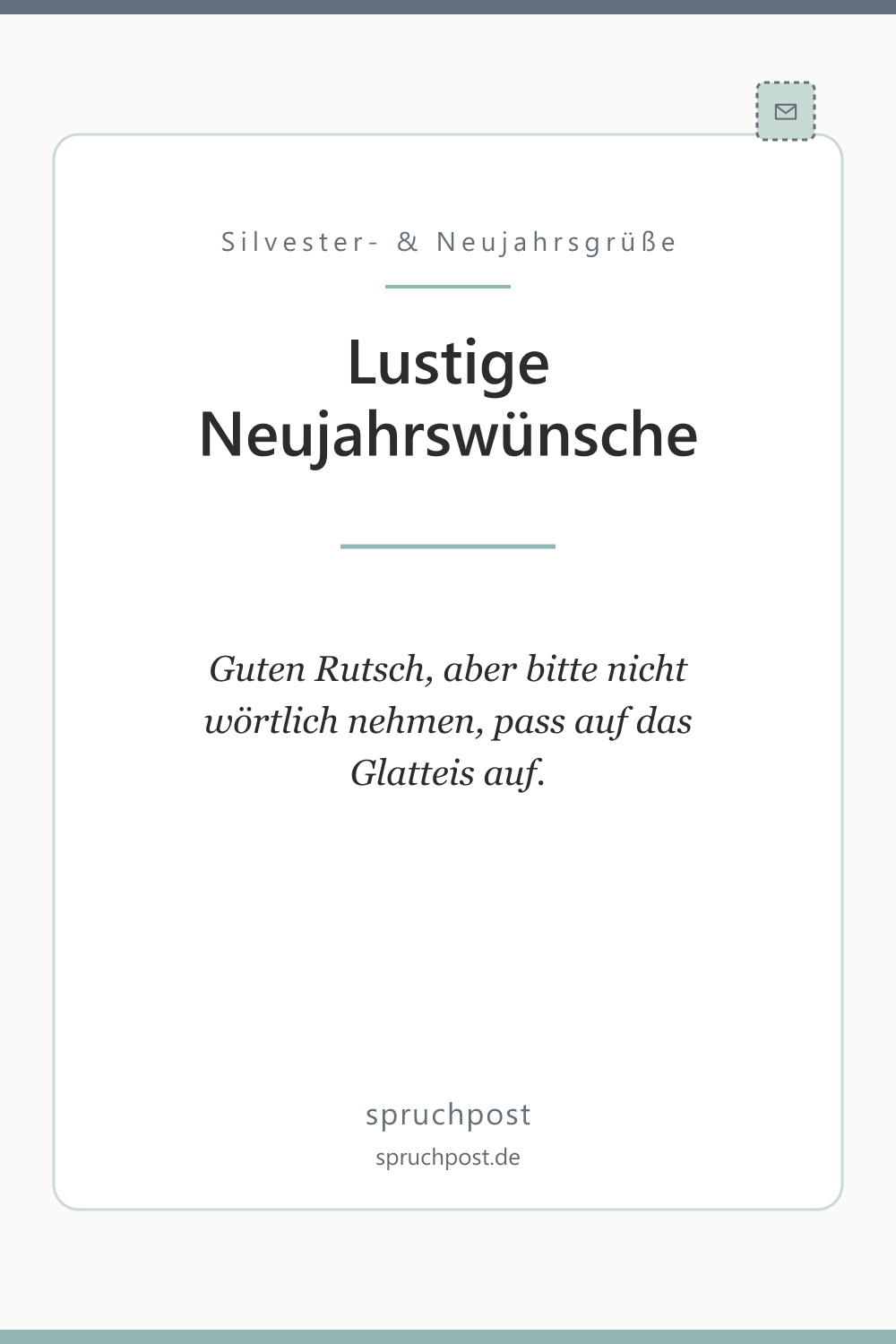 Spruchbild: Lustige Neujahrswünsche