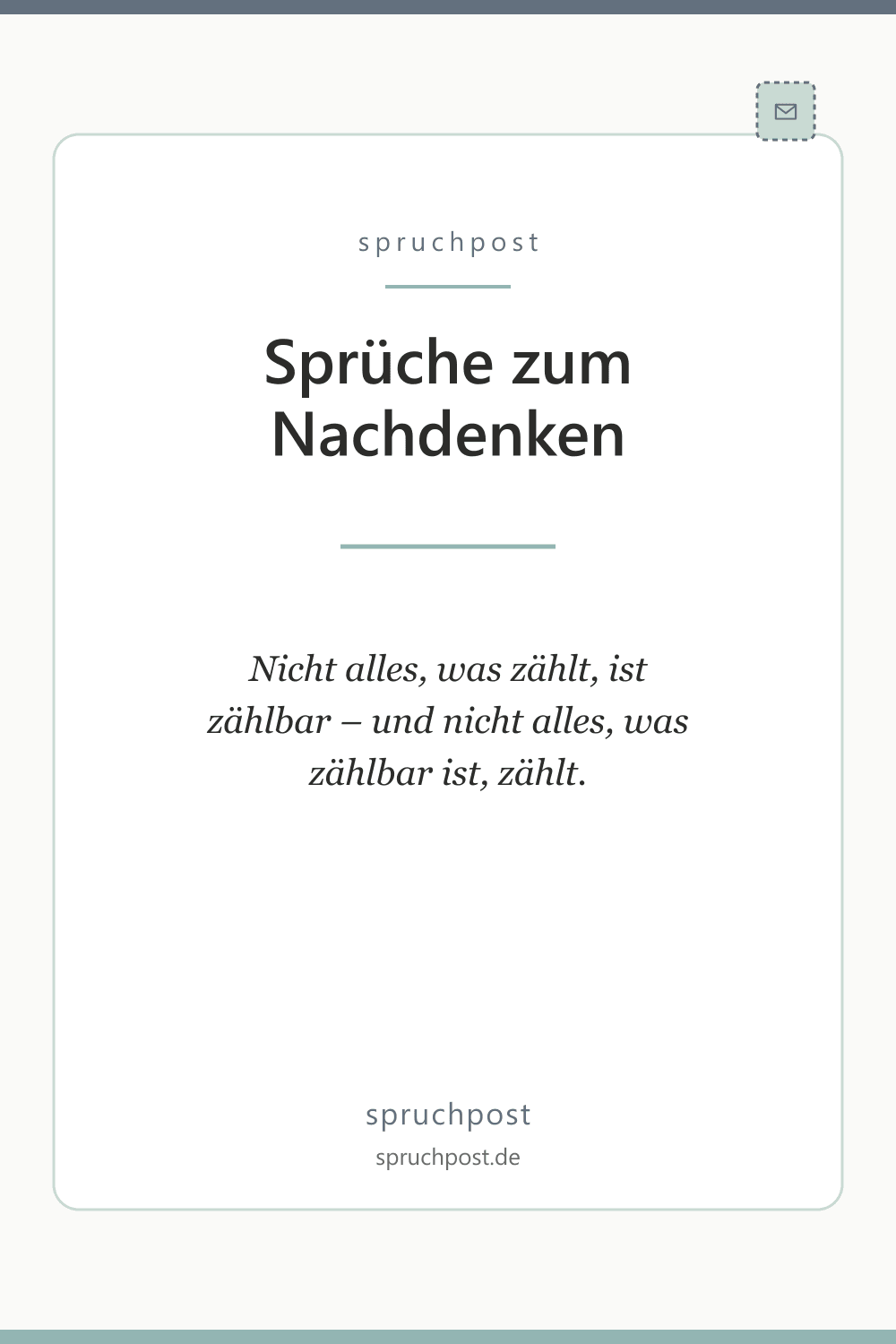 Spruchbild: Sprüche zum Nachdenken