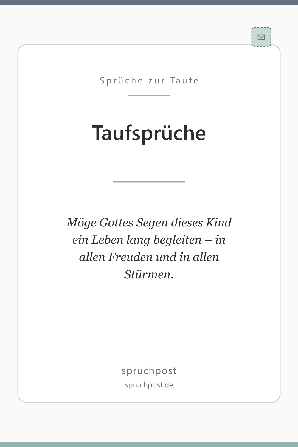 Spruchbild: Taufsprüche