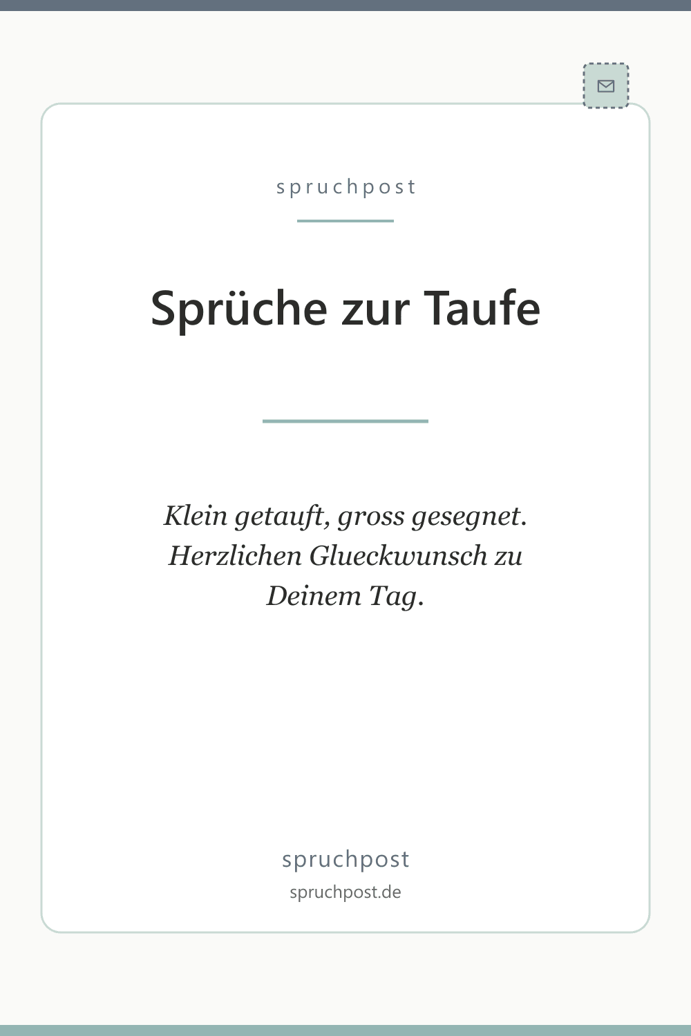 Spruchbild: Sprüche zur Taufe