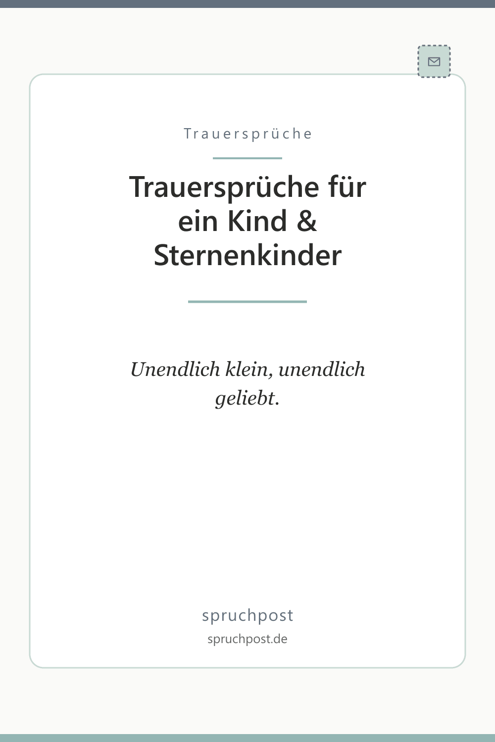 Spruchbild: Trauersprüche für ein Kind & Sternenkinder