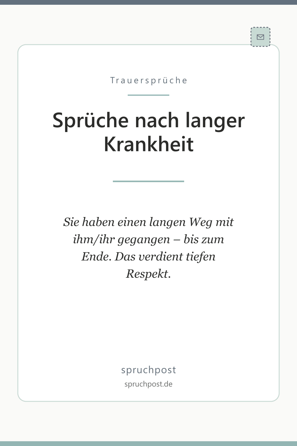 Spruchbild: Sprüche nach langer Krankheit