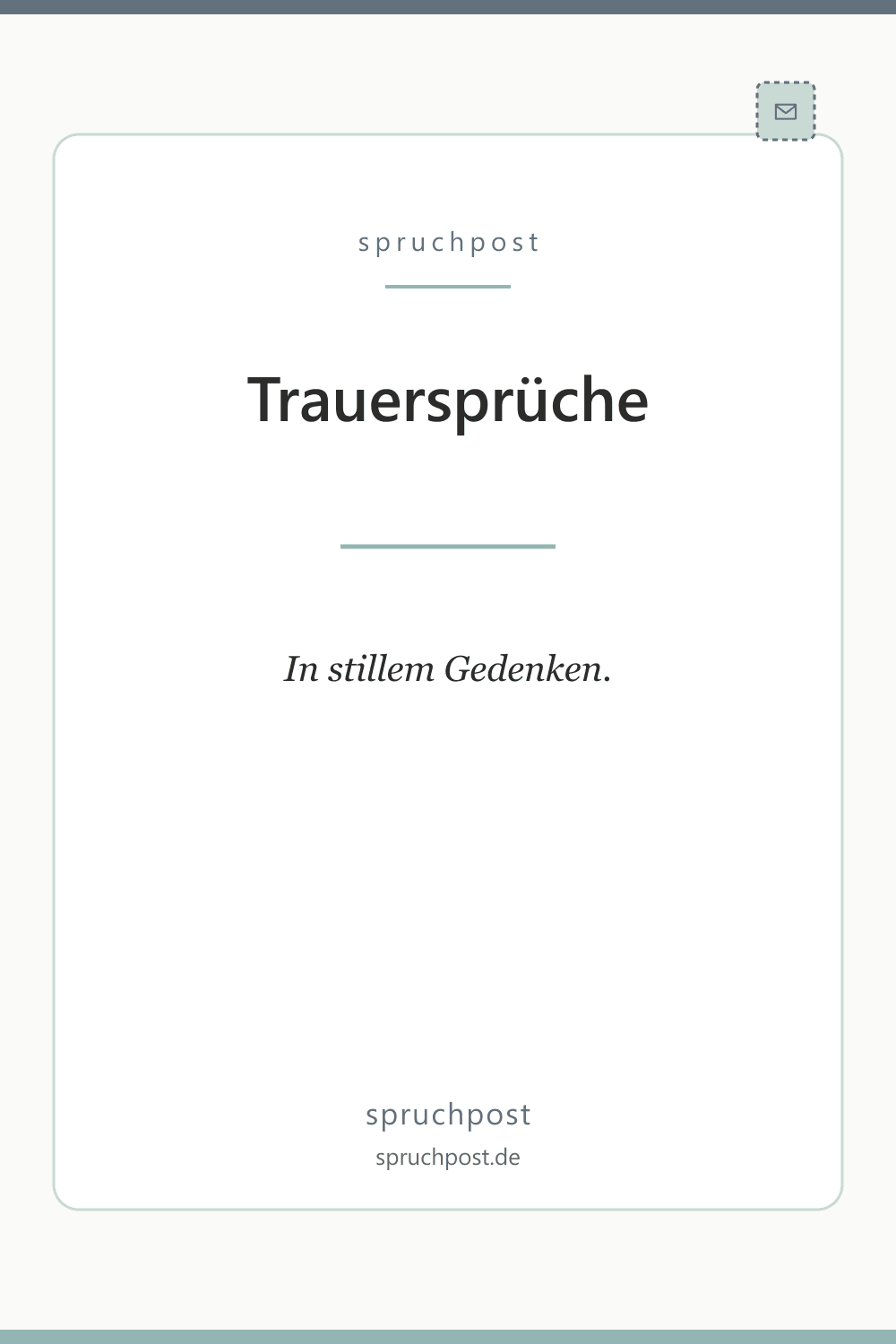 Spruchbild: Trauersprüche