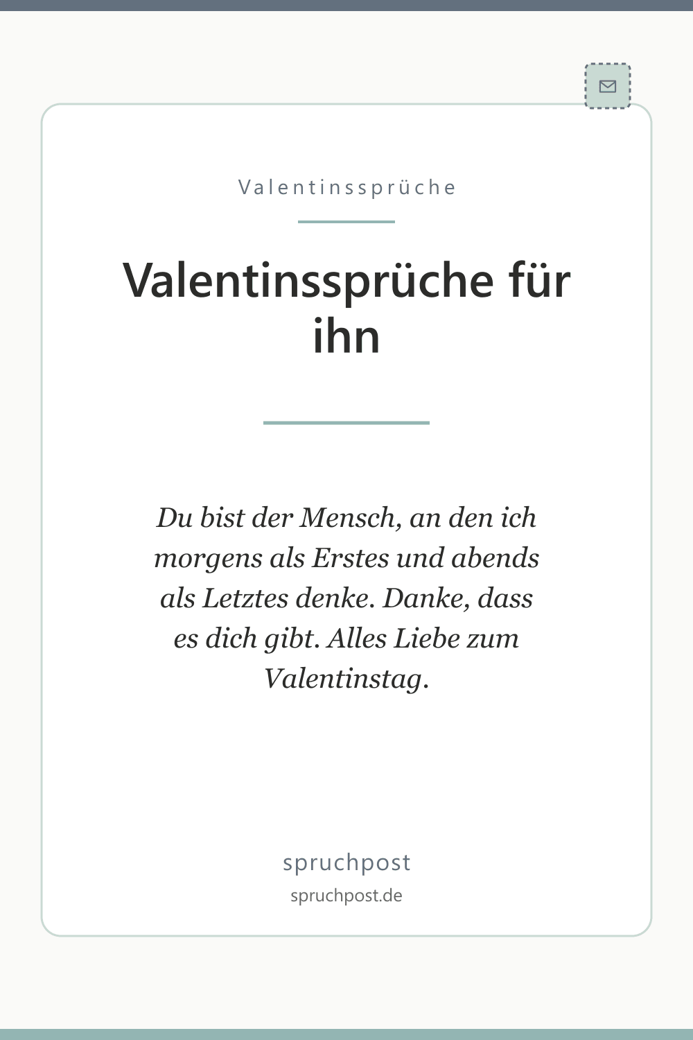 Spruchbild: Valentinssprüche für ihn
