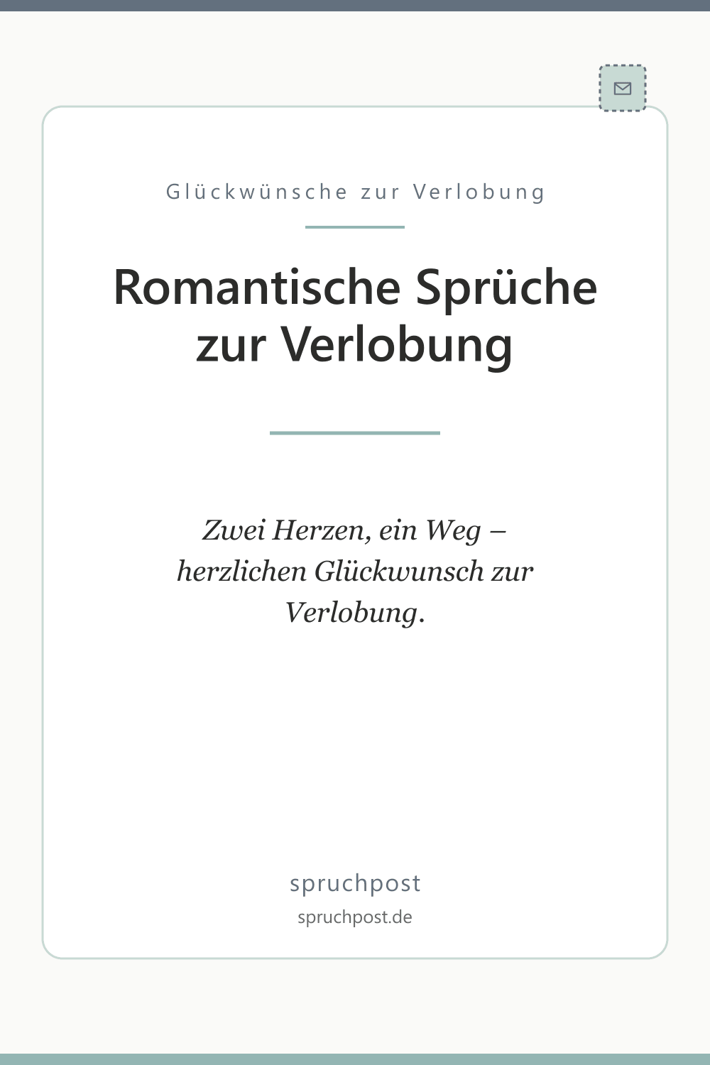 Spruchbild: Romantische Sprüche zur Verlobung