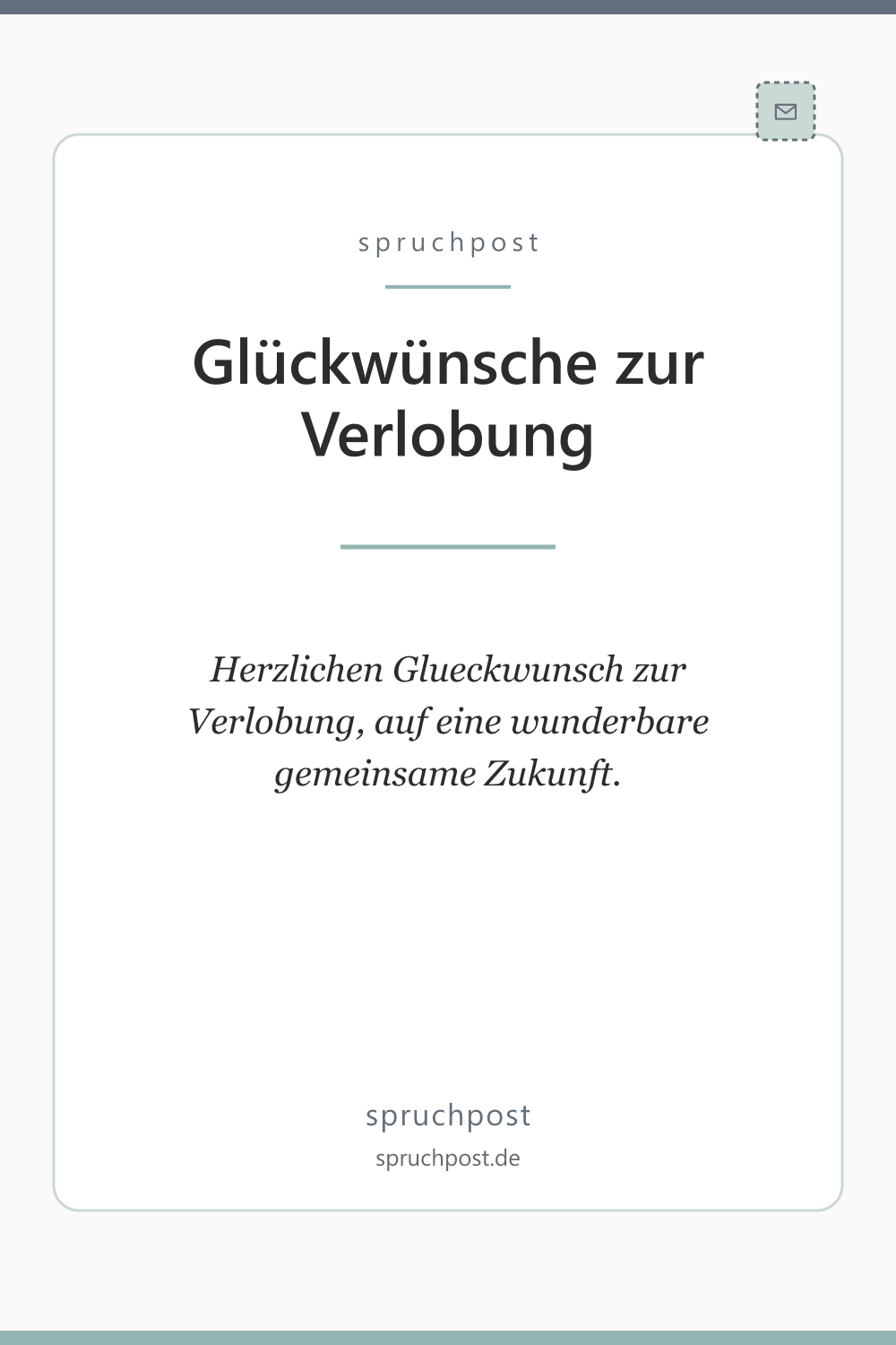 Spruchbild: Glückwünsche zur Verlobung