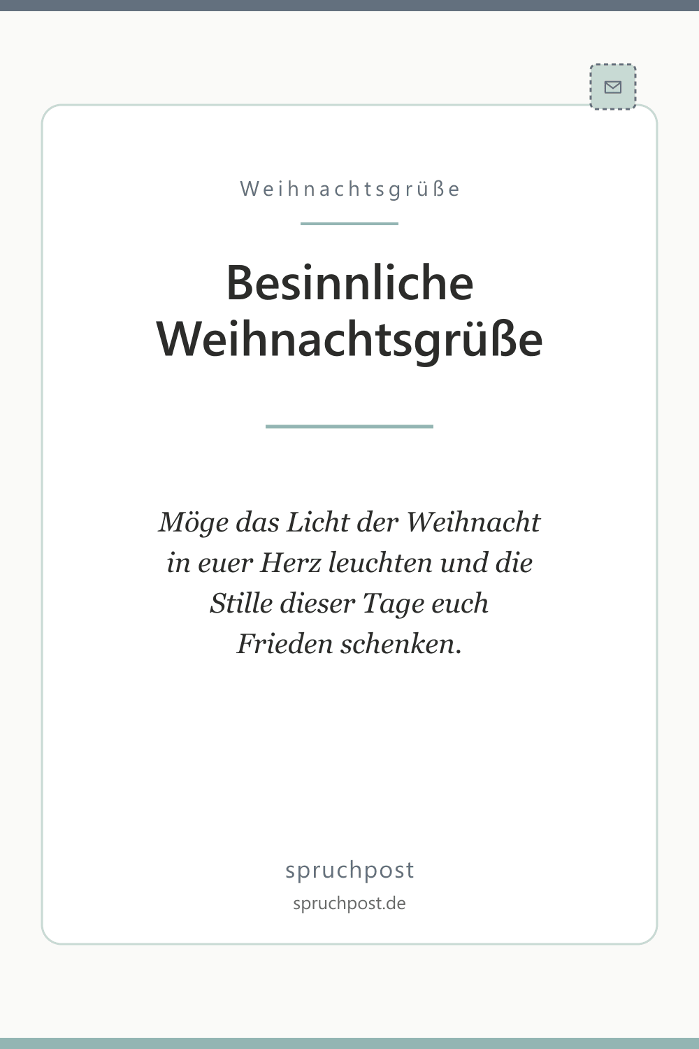 Spruchbild: Besinnliche Weihnachtsgrüße