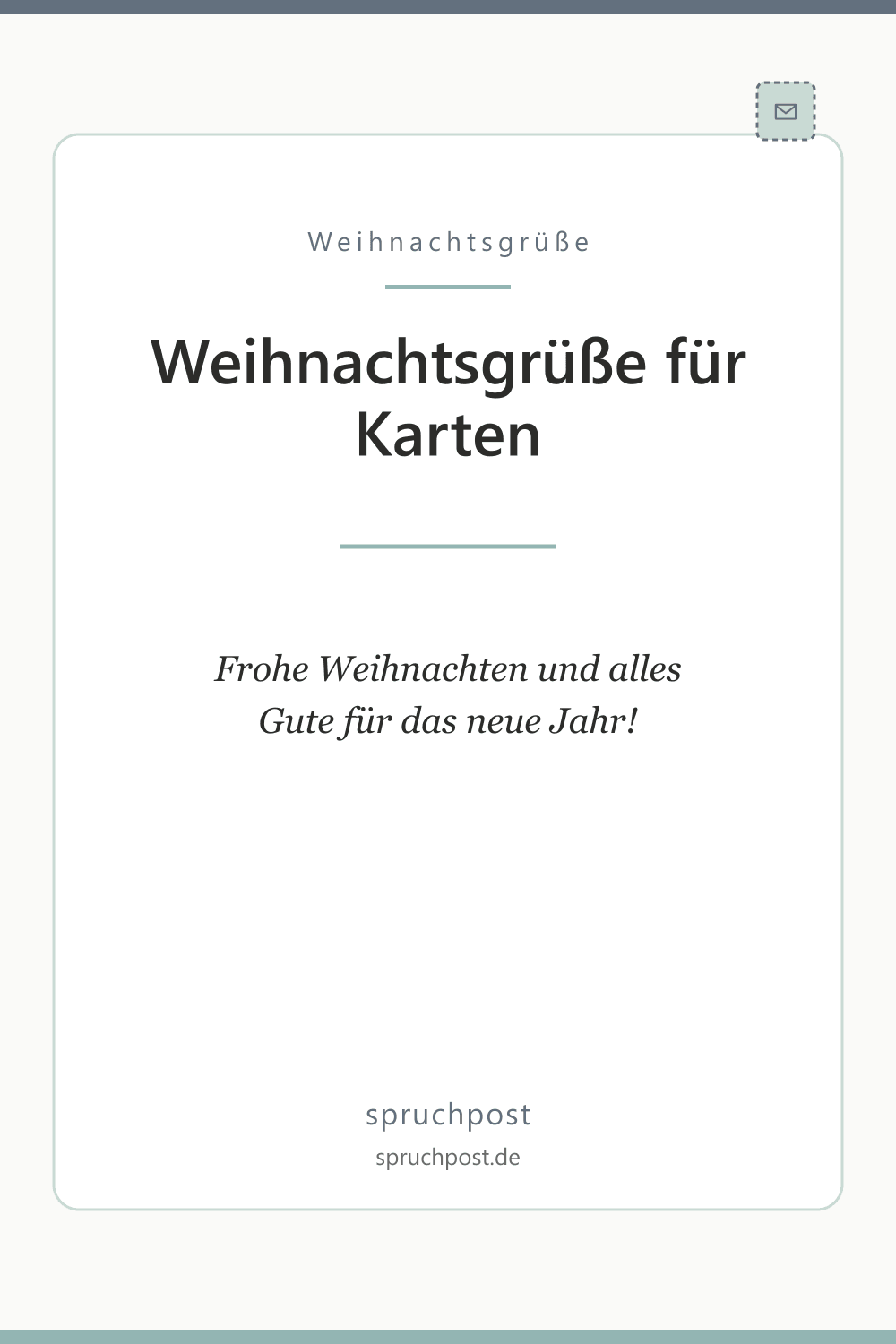 Spruchbild: Weihnachtsgrüße für Karten