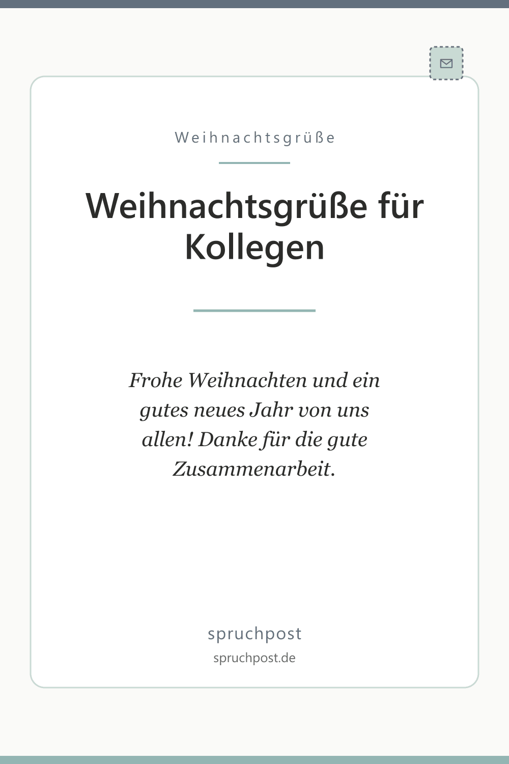 Spruchbild: Weihnachtsgrüße für Kollegen