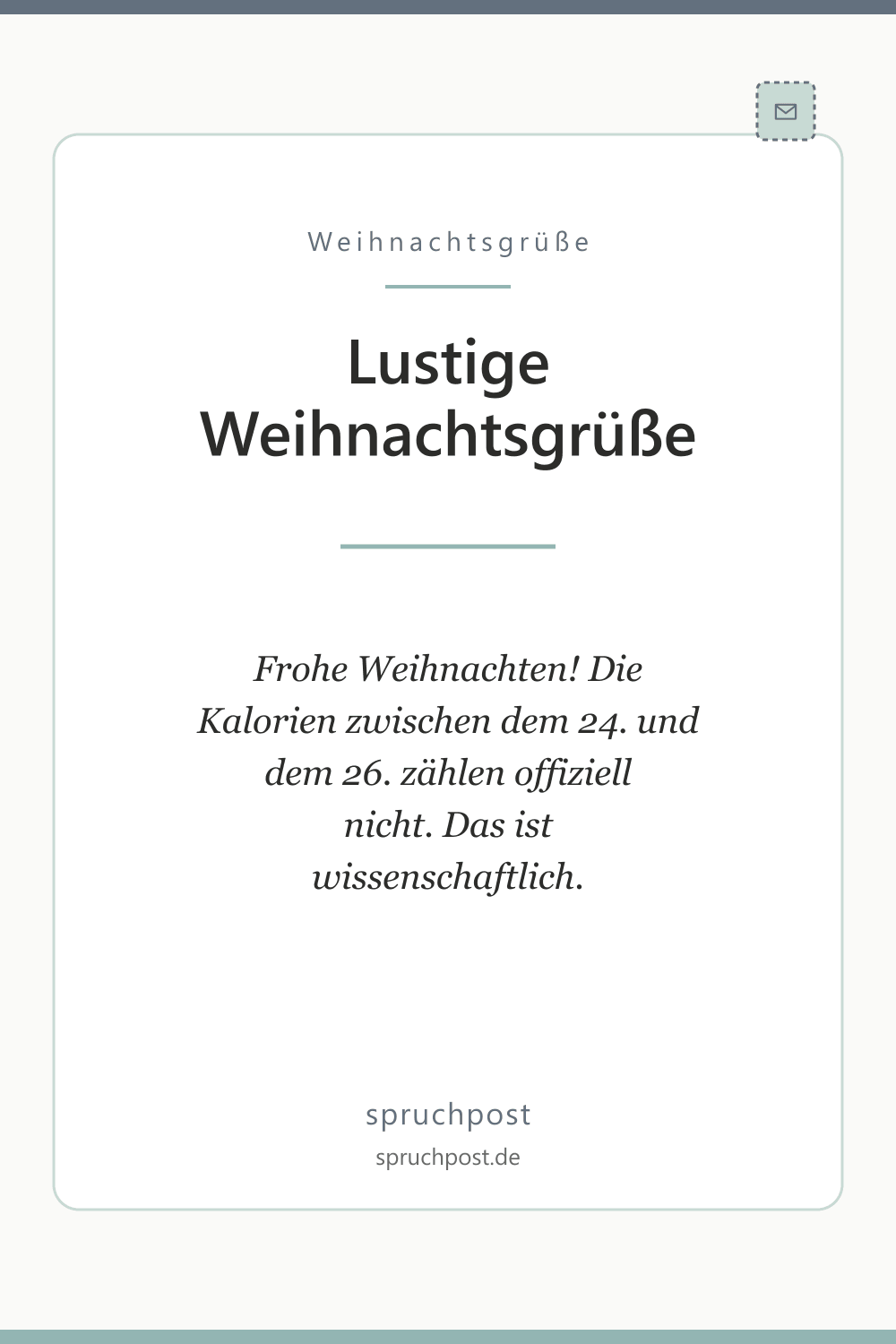 Spruchbild: Lustige Weihnachtsgrüße