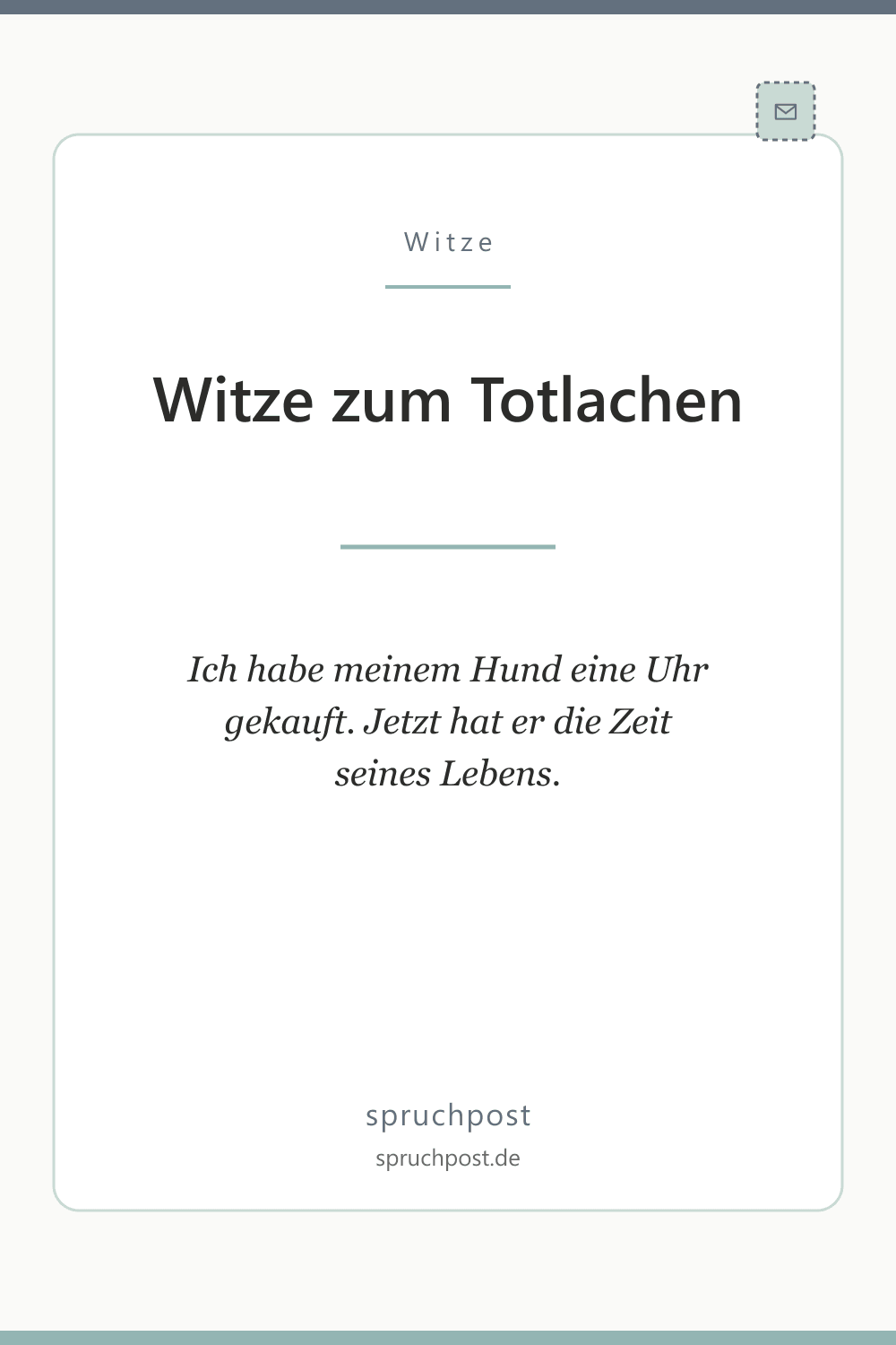 Spruchbild: Witze zum Totlachen